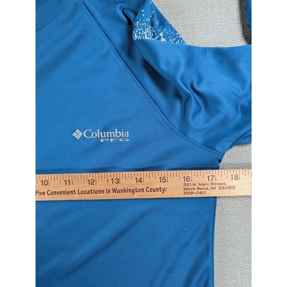 Columbia PFG Long Sleeve Shirt Blue Omni-Shade Sun Protection XK6222 Womens S - Picture 5 of 6